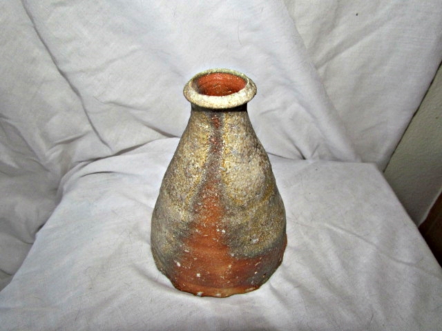 Wood Fired Pottery Sake Pot - iga or shigaraki ware, Japan  Img_1910
