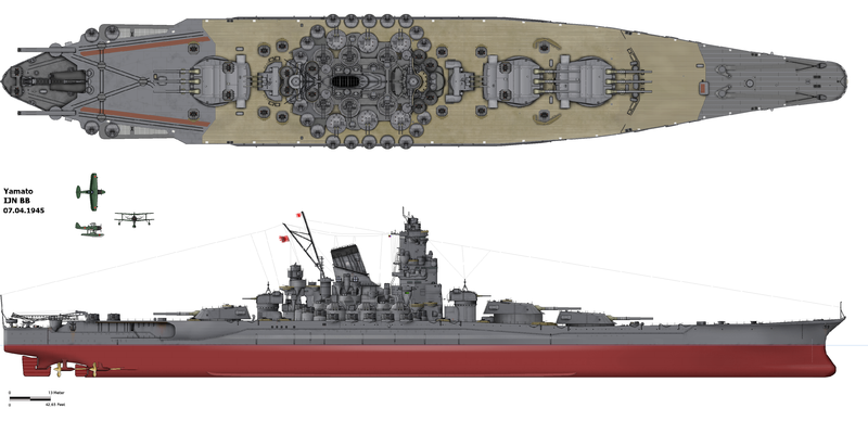 7 avril  1945 – Okinawa : Le sacrifice du Yamato  800px-13