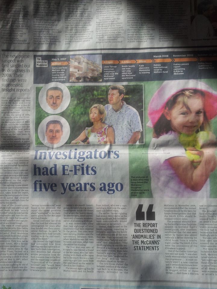 WOW A MUST READ -Madeleine clues hidden for five years - Sunday Times Full article now on Page 1 - Page 13 13850210
