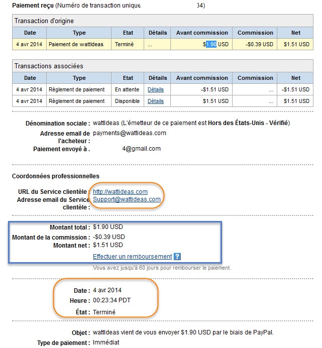 إثبات دفع شخصي وفوري بقيمة 1.90$ بتاريخ 04/04/2014 من الصادقة wattbux+شرح مفصل لها 2014-066