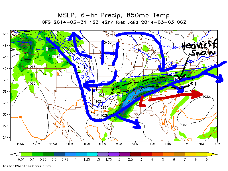 1st Call Snow Map, March 3rd-4th Storm Discussion 2.0 - Page 8 3_1gfs10