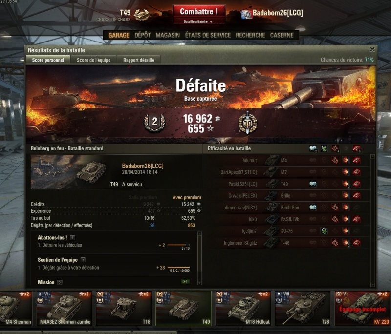 Score T67 (Ex T49) Shot1200