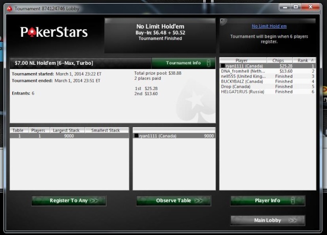 Sunday Million 311