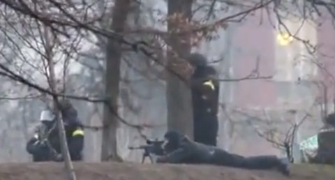 SHOCK VIDEOS:  GOVERNMENT SNIPERS OPEN FIRE ON UKRAINE CROWDS: "WAR IS AHEAD OF US" Sniper10