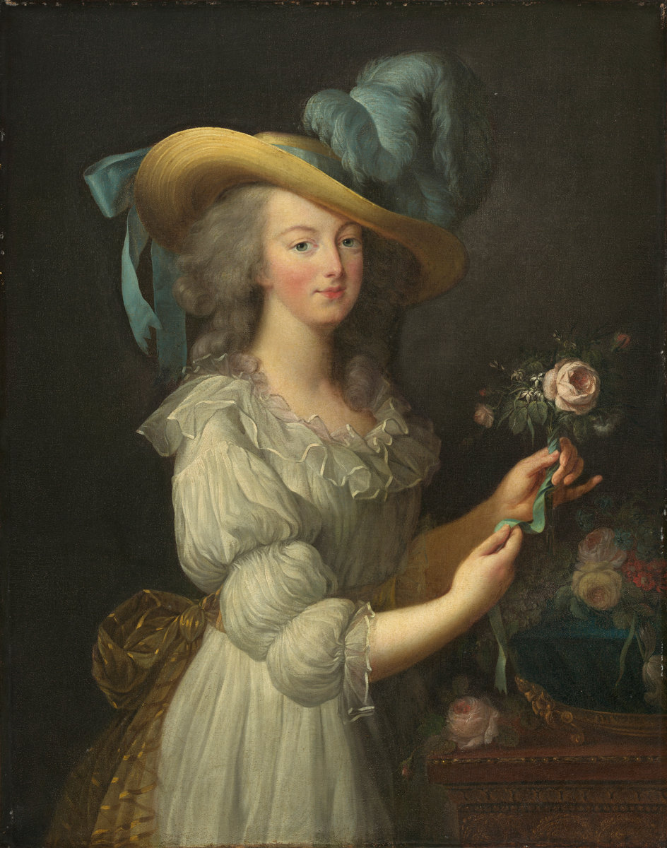 Portraits de Marie-Antoinette vêtue d'une robe en chemise, dite en gaulle, par Elisabeth Vigée Le Brun (1783) A1249810