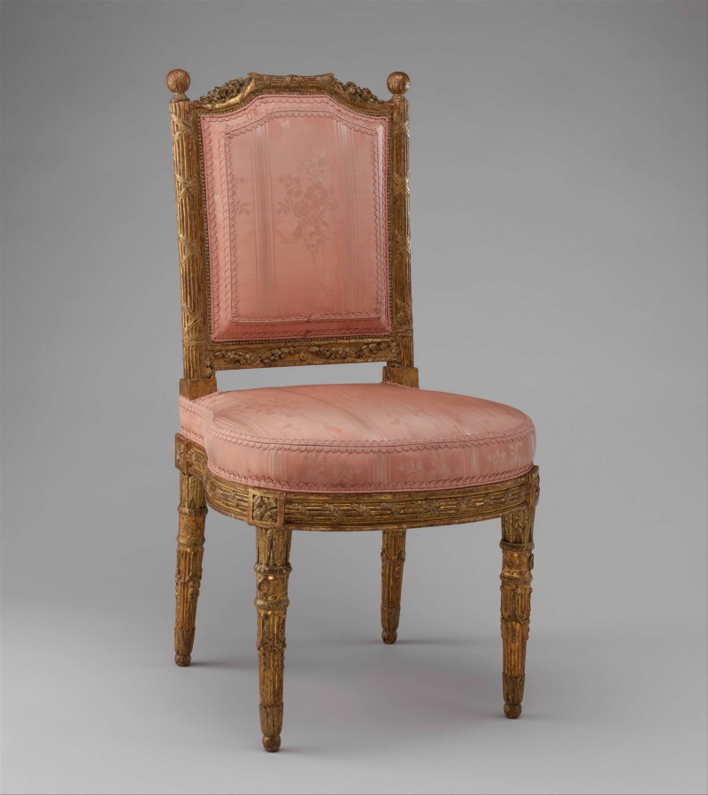Le mobilier de Marie Antoinette au MET Museum (New York) Silla_10