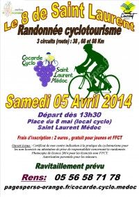 Randonnée Cyclotourisme le 5 Avril 2014 à Saint Laurent Médoc 7681e410