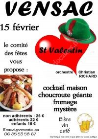 Soirée Choucroute - Saint-Valentin le 15 Février 2014 à Vensac C5767f10