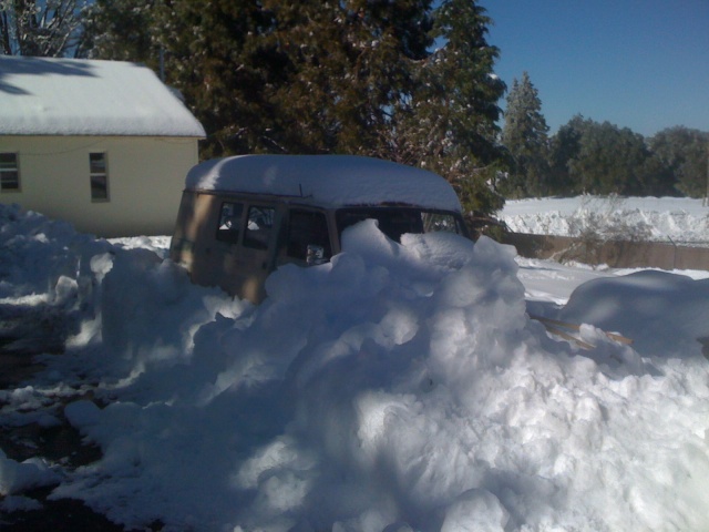 Snow on my Van  Vansno10