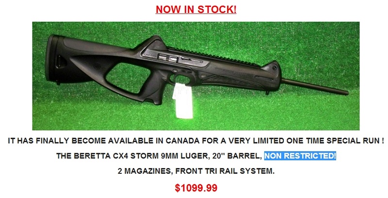 Beretta CX-4 Storm 9mm Non-Restreinte !!! Captur20