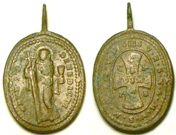 San Benito Abad/Oración y cruz de San Benito  (R.M. SXVIII-O25) Benito11