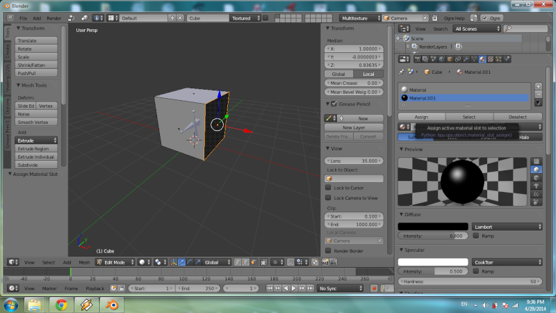 Basic Blender modeling, animation and exporting to ogre Tutorial Screen20
