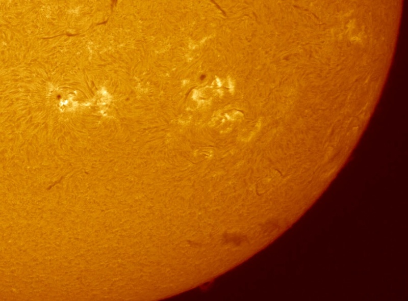 Soleil du 5 mars, comparaison Ha - CaK Sol_1h10