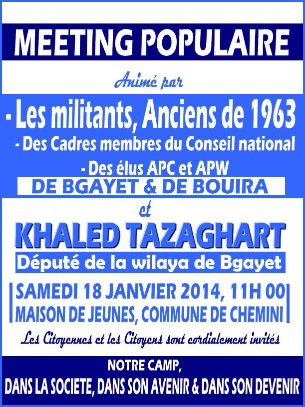 Meeting Populaire animé par les militants FFS 1963 et KHALED TAZAGHART le samedi 18 janvier 2014 à CHEMINI 16048110