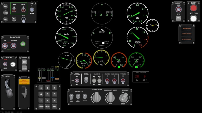 CLOD Virtual Cockpit- gauges on 2nd monitor 109_vc10