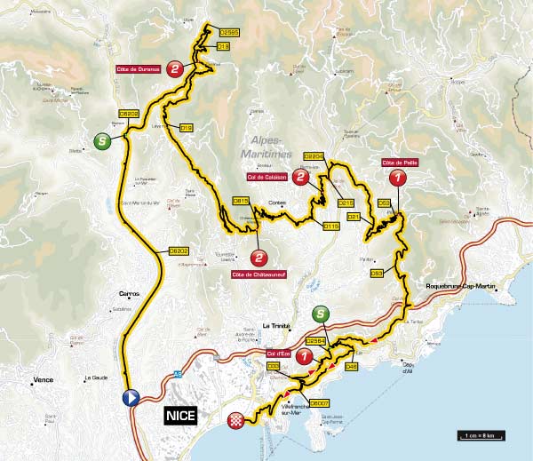 2014.03.16 ore 15,00 - Streaming Video PARIS-NICE 2014 (Fra) (09-16 marzo) - 8a tappa - Nice - Nice 128,0 km - 16 marzo 2014 - Elite STRADA ** Carte29