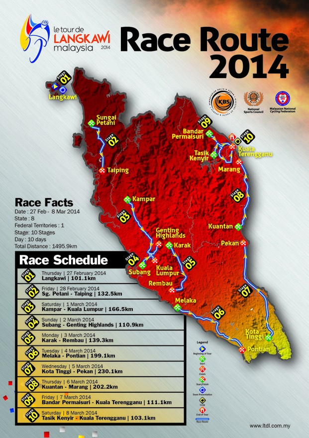 2014.03.04 - Streaming Video LE TOUR DE LANGKAWI 2014 (Mas) (27 febbraio-08 marzo) - 6a tappa - Melaka - Pontian - 199,1 km - 04 marzo 2014 - Elite STRADA * Racero10