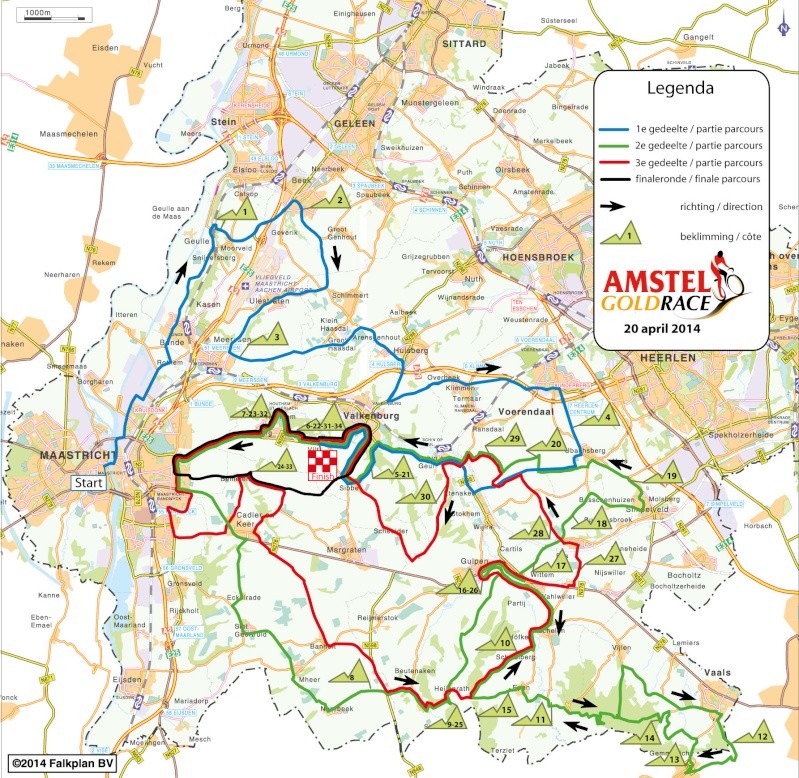 2014.04.20 ore 14,00 Live Streaming Video AMSTEL GOLD RACE 2014 (Ned) - Maastricht - Valkenburg (Berg en Terblijt) - 251,4 Km - 20 aprile 2014 - Elite STRADA ** Route-10