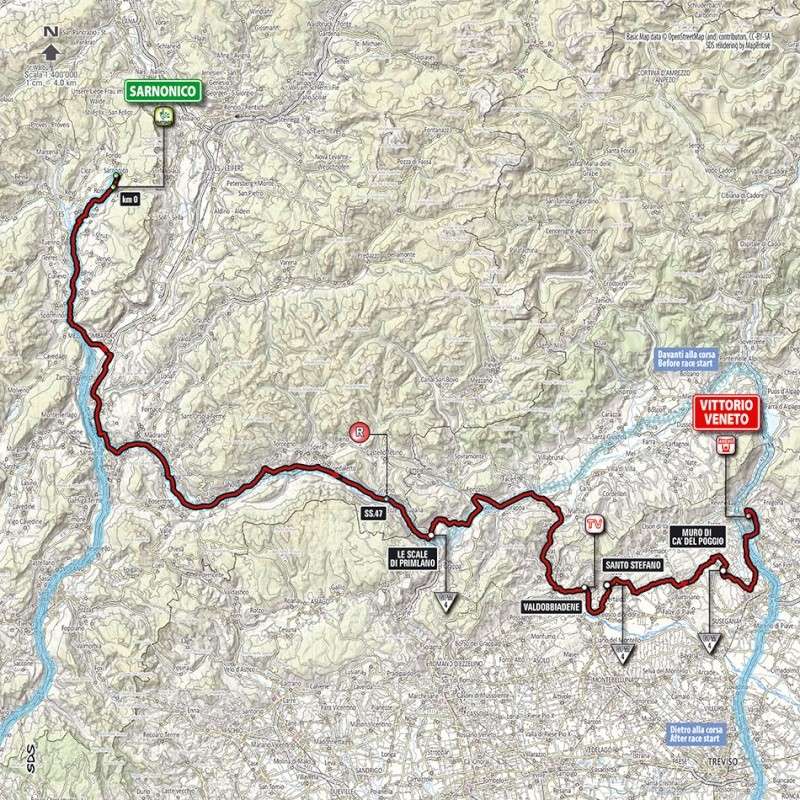 italia - Giro d'Italia 2014 - 17a tappa - Sarnonico-Vittorio Veneto - 208,0 km (28 maggio 2014) Tappa_82