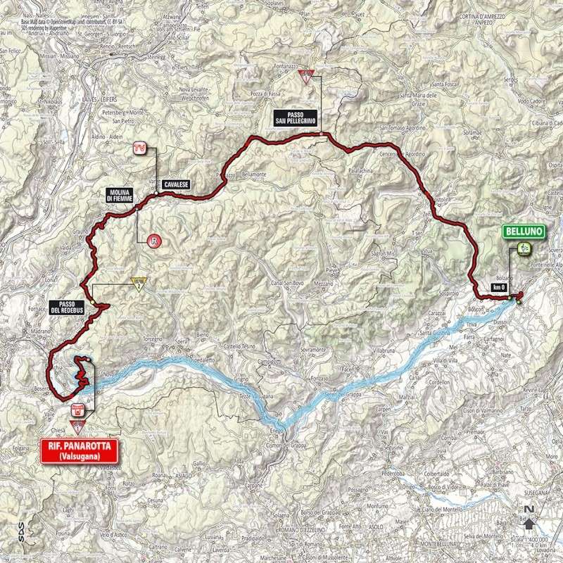 italia - Giro d'Italia 2014 - 18a tappa - Belluno-Rifugio Panarotta (Valsugana) - 171,0 km (29 maggio 2014) Tappa_84