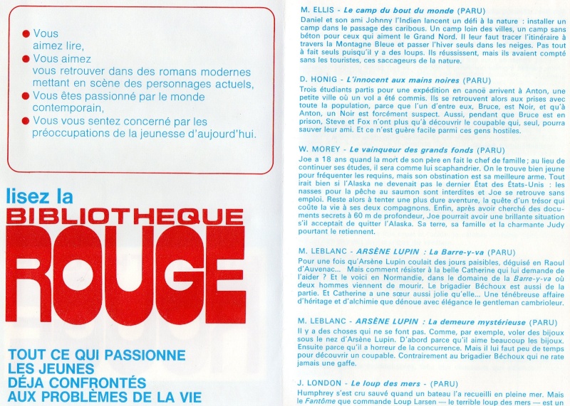 Catalogue BIBLIOTHEQUE ROUGE 1974 et POCHE ROUGE Img31911