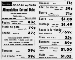 Les cuisses à Mam Thibault à l'épicerie Gérard Dubé 1181