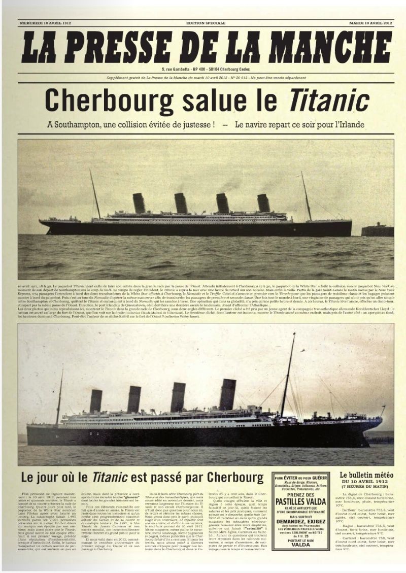 naufrage - Le naufrage du Titanic fait la une des journaux - Page 3 10_04_10