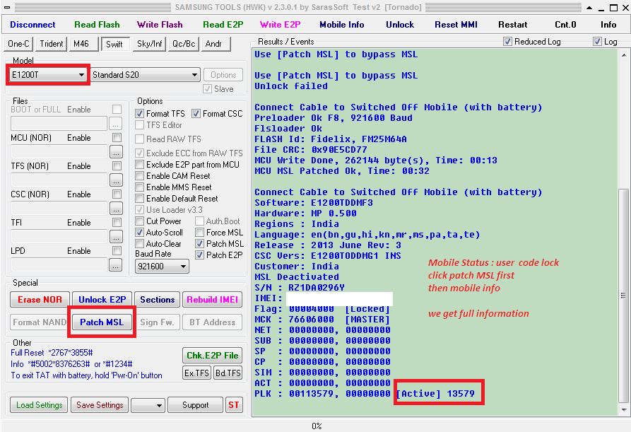 Samsung E1200T Usercode done  E1200t10