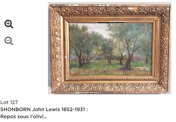 SHONBORN John Lewis 1852-1931  datée du 2 sept 1871 ou 91 dans cadre XIX ème Shonbo10