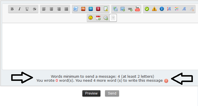 [Solved] Word count before user is able to post Screen10