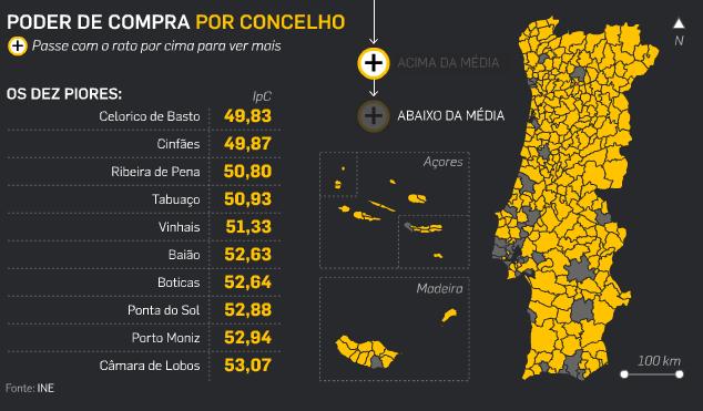 Onde moram os portugueses com mais poder de compra? Mapa_110