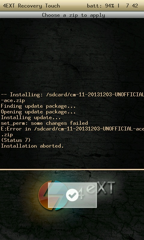 [AIDE] Problème installation CM11 Screen10