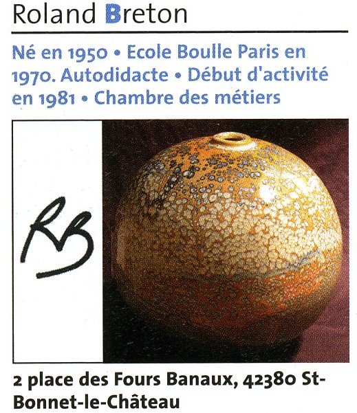 Signature RB sur vase en grès - Roland Breton Photos15