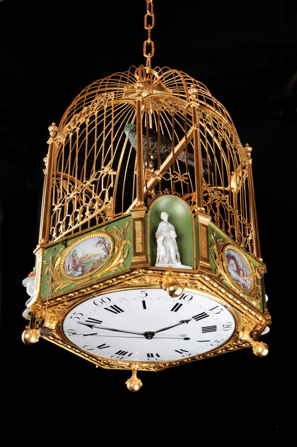Les pendules cages et oiseaux automates du XVIIIe siècle Cage_o10
