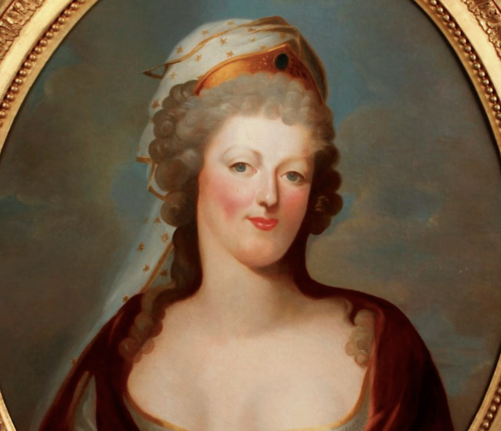 Portraits de Marie-Antoinette costumée à l'antique, ou en vestale, par et d'après F. Dumont Capt1257