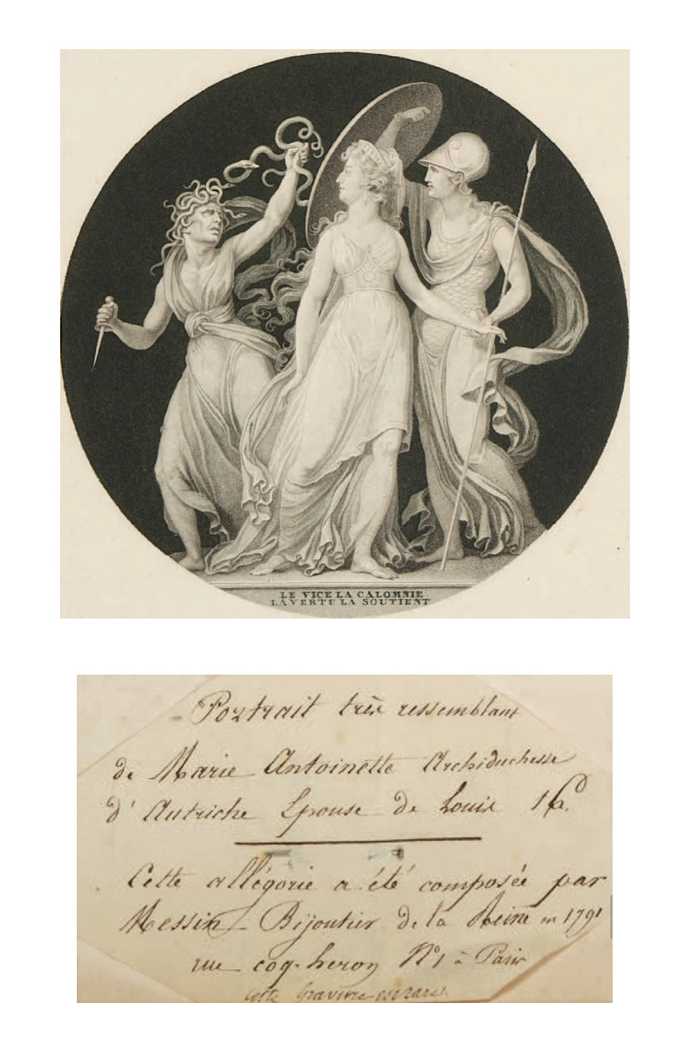 Portraits commémoratifs et allégoriques de Marie-Antoinette Capt1446