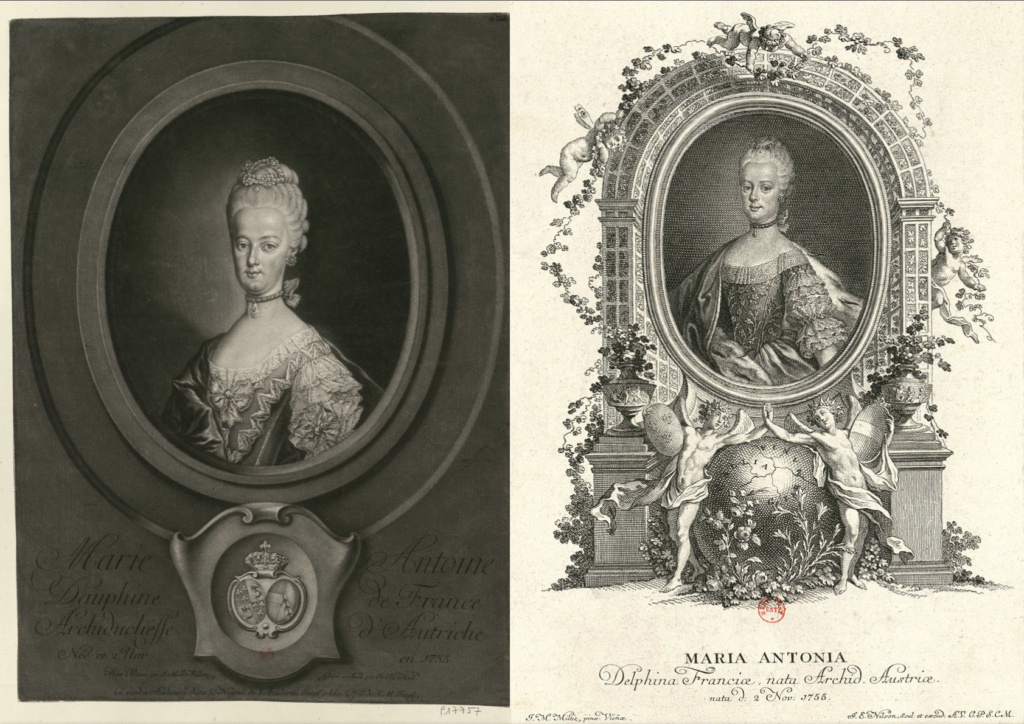 Marie-Antoinette, Dauphine de France, par Johann Michael Millitz (Militz) Capt1508