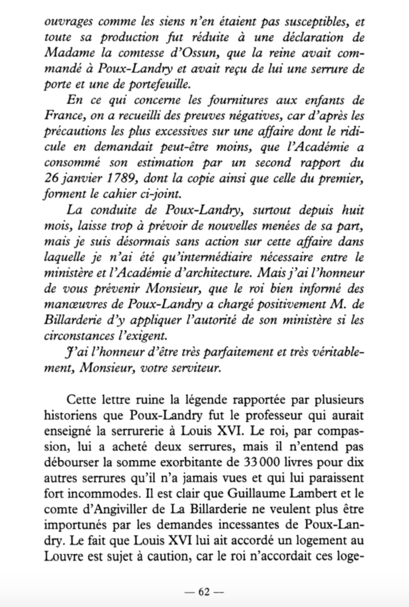 Pierre-Ambroise Poux-Landry, mécanicien ordinaire (serrurier) du roi Louis XVI Capt2617