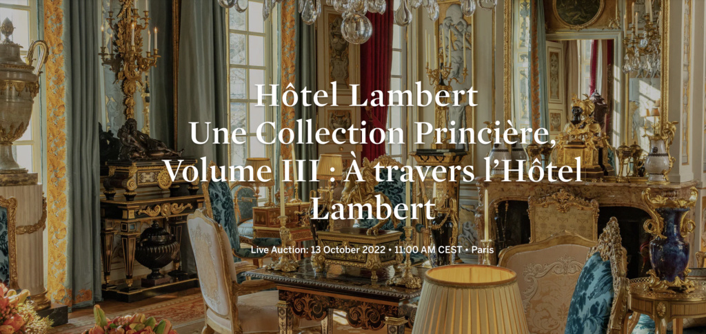 Sotheby s - Sotheby's Paris - Vente " Hôtel Lambert, une collection princière " Capt4104