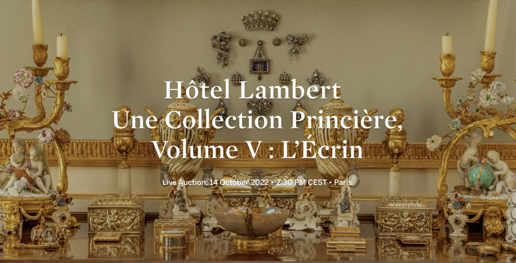 Sotheby's Paris - Vente " Hôtel Lambert, une collection princière " Capt4120