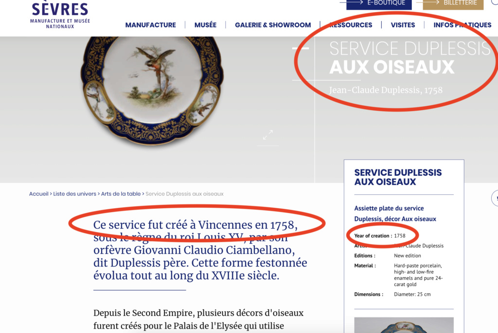 Les " Services aux oiseaux Buffon " des manufactures de porcelaine de Sèvres et Tournai - Page 2 Capt5317