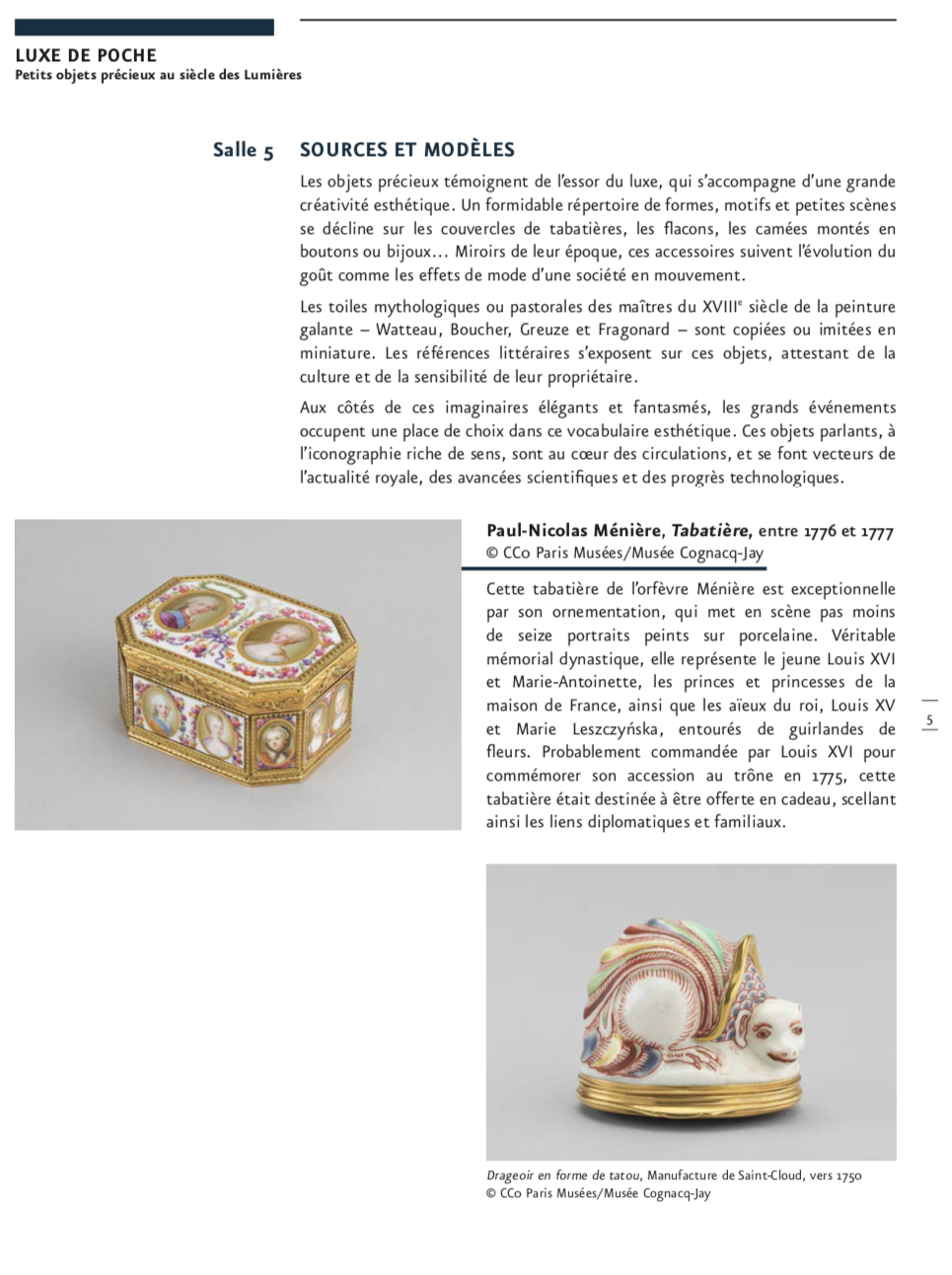 Exposition : Luxe de poche - Petits objets précieux au siècle des Lumières. Musée Cognacq-Jay Capt5775