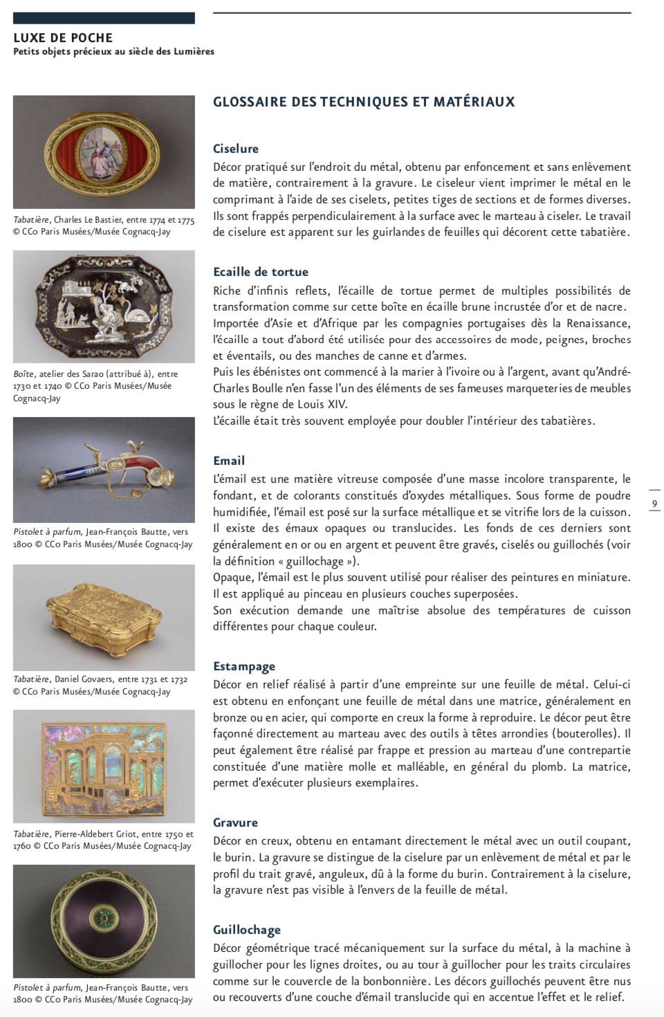 Exposition : Luxe de poche - Petits objets précieux au siècle des Lumières. Musée Cognacq-Jay Capt5779