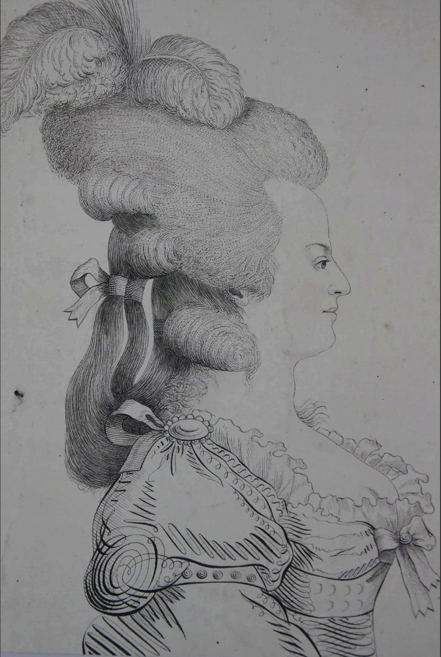 Jean-Joseph Bernard : portraits au trait de plume de Marie-Antoinette et Louis XVI - Page 2 Captu240