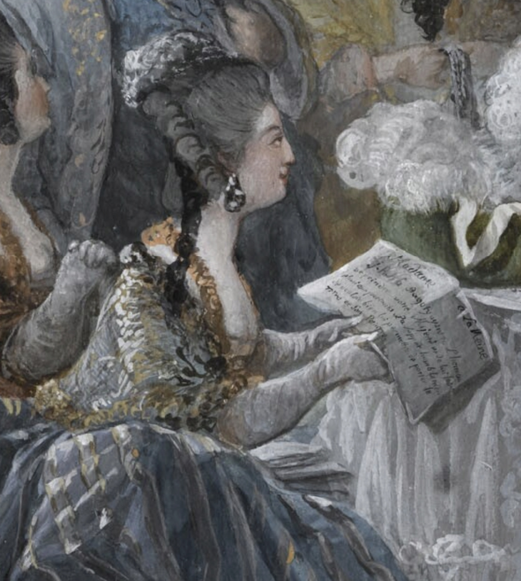 Marie-Antoinette à la harpe, par Jean-Baptiste-André Gautier Dagoty Captu600