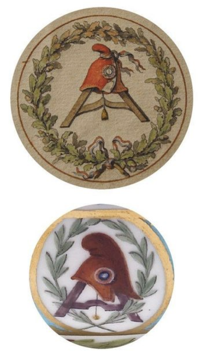 Les services en porcelaine de Sèvres à décors "révolutionnaires" (durant la Révolution française) Captu791