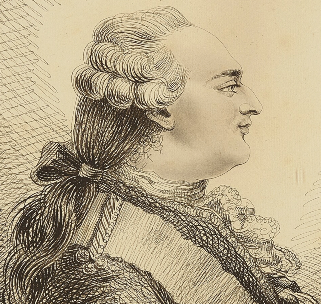 Jean-Joseph Bernard : portraits au trait de plume de Marie-Antoinette et Louis XVI Captu846