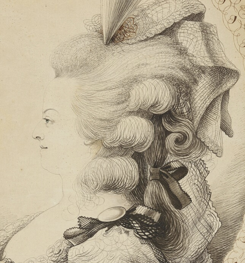 bernard - Les Bernard : portraits calligraphiques, dit au trait de plume, de Marie-Antoinette et Louis XVI Captu848