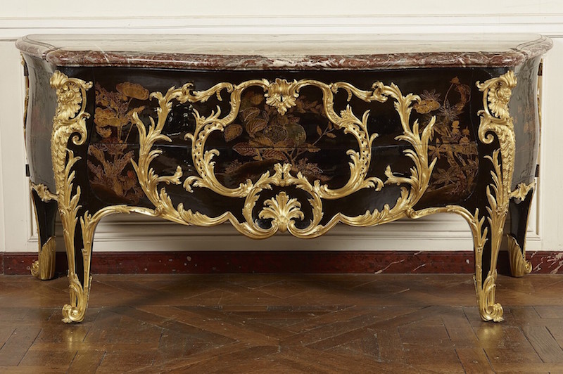 Commode Louis XV de l'ébéniste Gaudreau, chambre de Marie-Antoinette à Saint Cloud Commod10