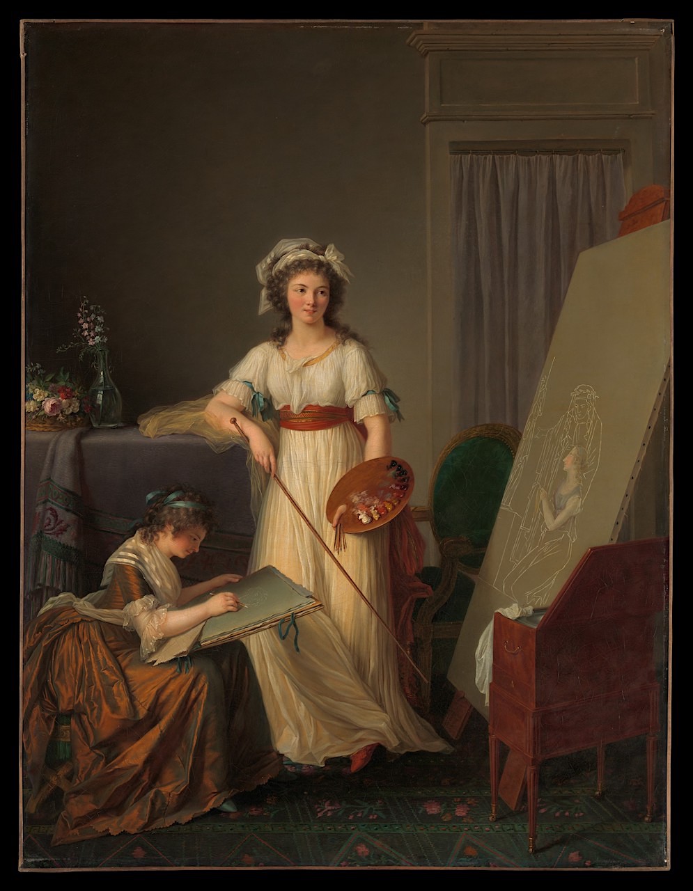 Les soeurs Lemoine (Marie-Victoire, Marie-Elisabeth, Marie-Denise), artistes peintres Dp320013